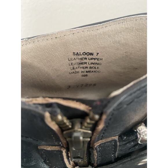 Freebird Steven SALOON Brown Distressed leather Ankle boots Studded Size 7 - Picture 9 of 9